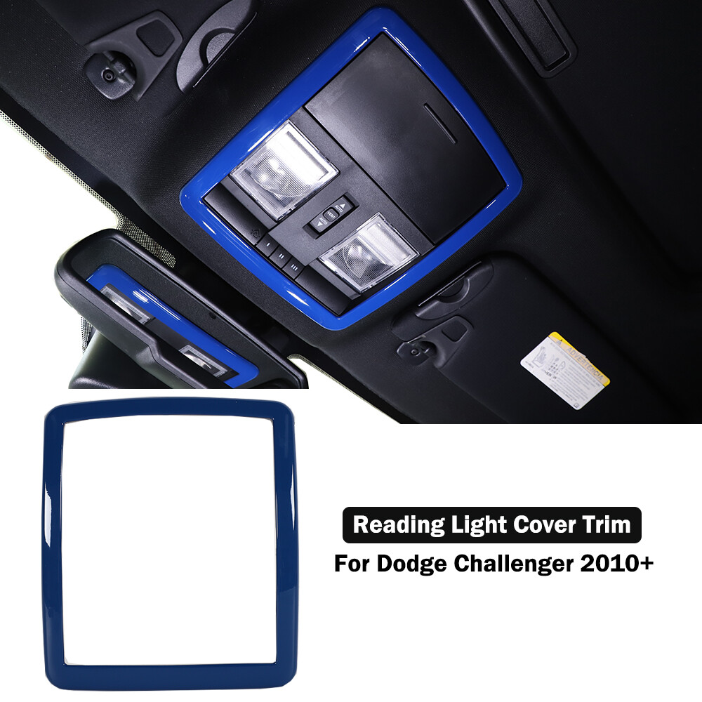 Blue Front Reading Light Lamp Cover Trim For Dodge Challenger 2010+ Accessories