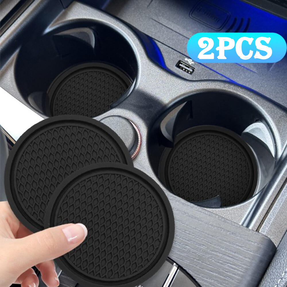2× Universal Car Cup Holder Coaster Insert Anti-Slip Pads Mats Car Accessories
