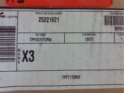 Cooper Lighting Sure Lites TPF7170RW Exit Sign #1B-1143-D10