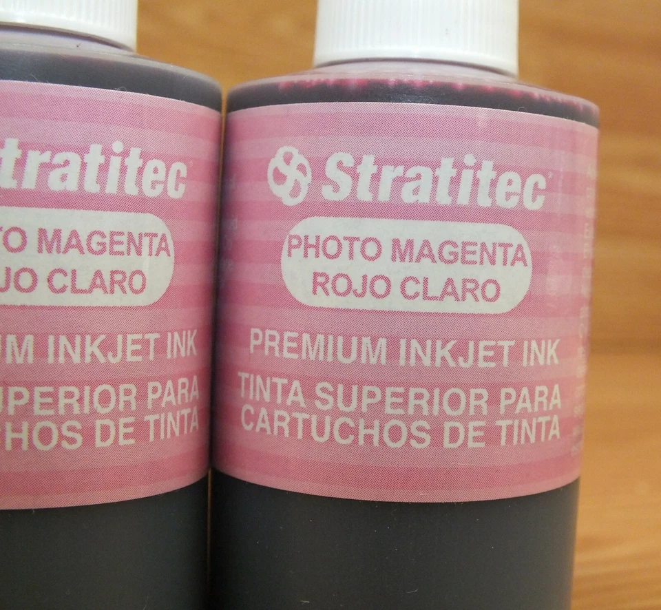 Lot of 4 Genuine Stratitec 85ml 2.8fl oz Photo Magenta Premium Inkjet Ink *READ* - Image 2 of 4