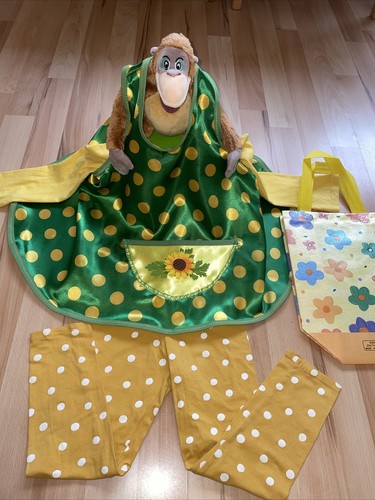 Pippi Langstrumpf Kostüm Gr.98/104 Shirt Kleid Tasche Legging Affe 2-4 Jahre TOP - Bild 2 von 11