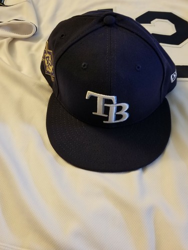Ryne Stanek Game Used TB Rays 2019 Jackie Robinson Day Jersey & Hat MLB... - Picture 6 of 12