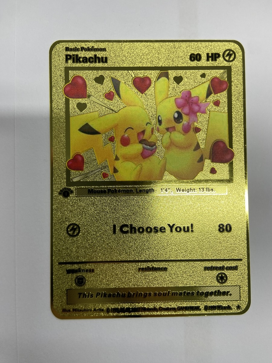 Gold Metal Pikachu Pokmon Card-Collectible Gift DisplayYES | eBay