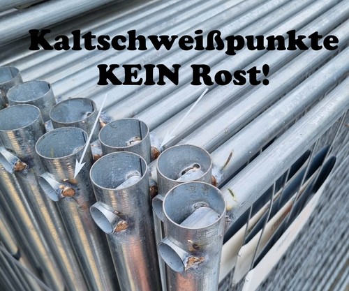 10x Bauzaun Mobilzaun Baustellenzaun Absperrzaun 3500x2000x40 mm verzinkt - Bild 4 von 4
