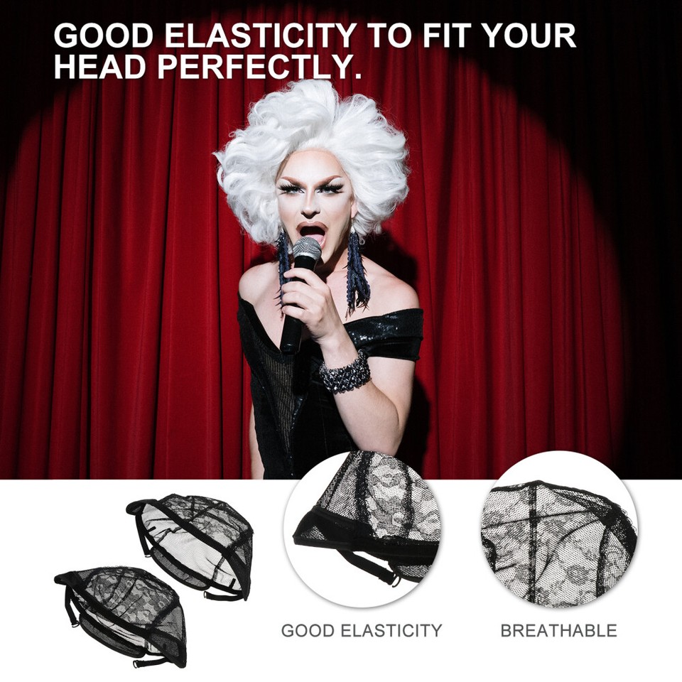 4 Pcs Wig Hair Net Cap DIY Silk Sponge Rollers Stretch Caps eBay