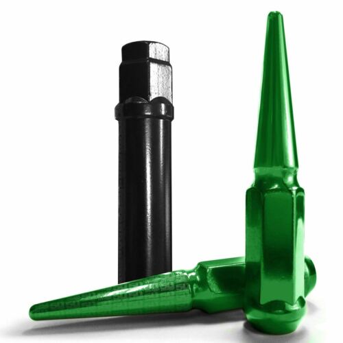 Green Long Steel Spike Lug Nuts 10x1.25 ATV Fits Can-Am Yamaha Honda Suzuki Kawi - Bild 8 von 9