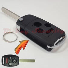 New Flip Key Modified Case Shell For Honda Remote Key 4 Buttons Accord CRV Pilot