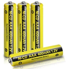 4x AAA Rechargeable Batteries NiCD 400mAh 1.2V for Landscaping Solar Lights Lamp