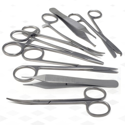 7 Instruments Minor Surgery Suture Set Kit Forceps