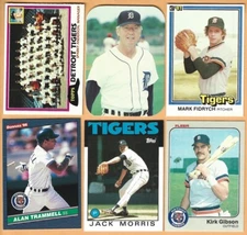 Detroit Tigers greats, 30 card LOT, HOFers, all 35+ yrs old, Nr Mint or better