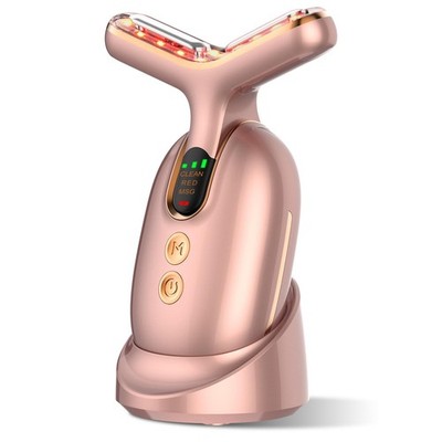 Micro-Current Face Beauty Device, 3 Modes, Red Light Therapy for Face and Nec...