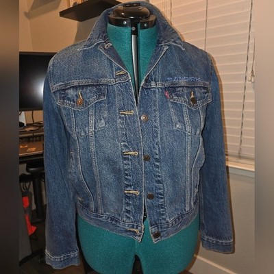 Levis Premium Original Trucker Jacket Mens Medium Blue Wash Denim Size L