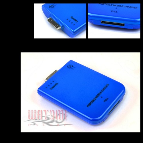 2800MAH PORTABLE EXTERNAL BLUE BATTERY MOBILE CHARGER IPHONE 4S 4 3GS 3G IPOD