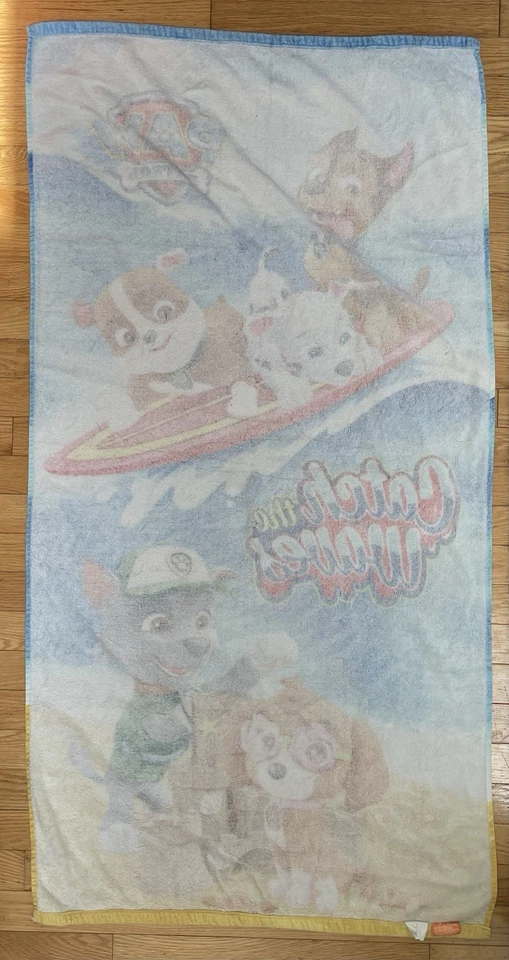 Toalla de playa rectangular azul Nickelodeon Paw Patrol niños niños niñas Chase Skye Foto 4 de 4