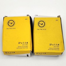 Sunlite 27x1-1/4" Bicycle Tubes Schrader Valve 32mm - 2 Pack OPEN PACKAGE