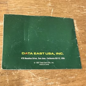 Ring King Instruction Manual Only Nintendo Nes Authentic