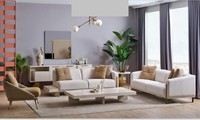 Wohnzimmer Set 2 Sofas Sessel Beistelltisch Couchtisch Sideboard