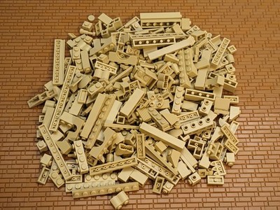 250pcs LEGO Small Tan Pieces Bulk Lot Random Bricks Plates Detail Finishing