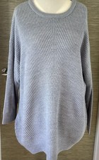 YOURS 18-20 Long Jumper BLUE POSS NEW YOURS SLOPPY JOE Long Sweater 18-20 56in