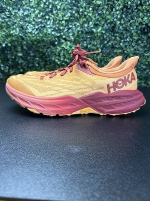 Hoka One One Speedgoat 5 Shoes Womens Size 8 B Orange Sneakers Running