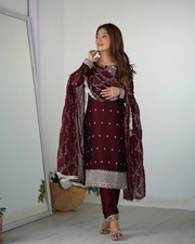 Designer Salwar Kameez For Women's Wedding Party Wear Drees Embroidered Suit