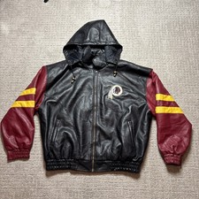 Washington Redskins/ Commanders 90s GAME DAY faux Leather Jacket Size Large