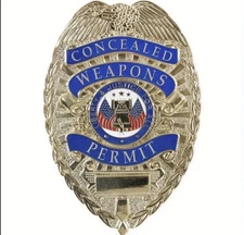 Concealed Carry Permit Badge With Belt Clip, High Quality