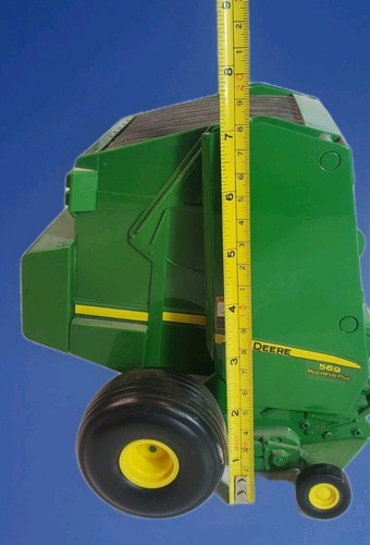 Juego de tractor y empacadora redonda John Deere escala 1/16 Ertl de colección de metal fundido a presión coleccionar - Imagen 13 de 18