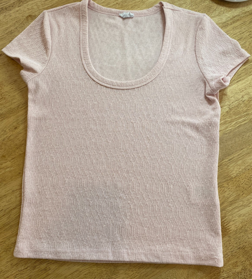 Ladies pink patterned tee Cotton ON