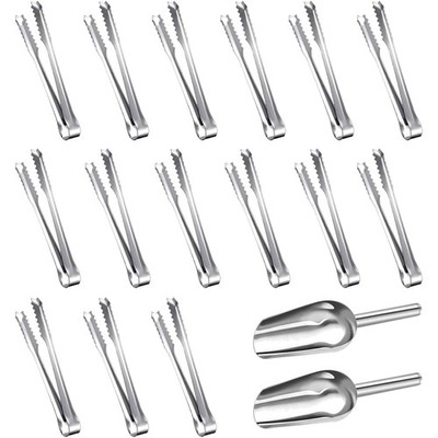 Edelstahl Zuckerzange Set 17 Teile für Party Buffet Küche Hochzeit Eiswürfel