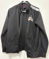 NIKE AIR JORDAN Teen Jumpman Track Jacket SPELLOUT Side Ribbon Zip Sz 13-15 Year