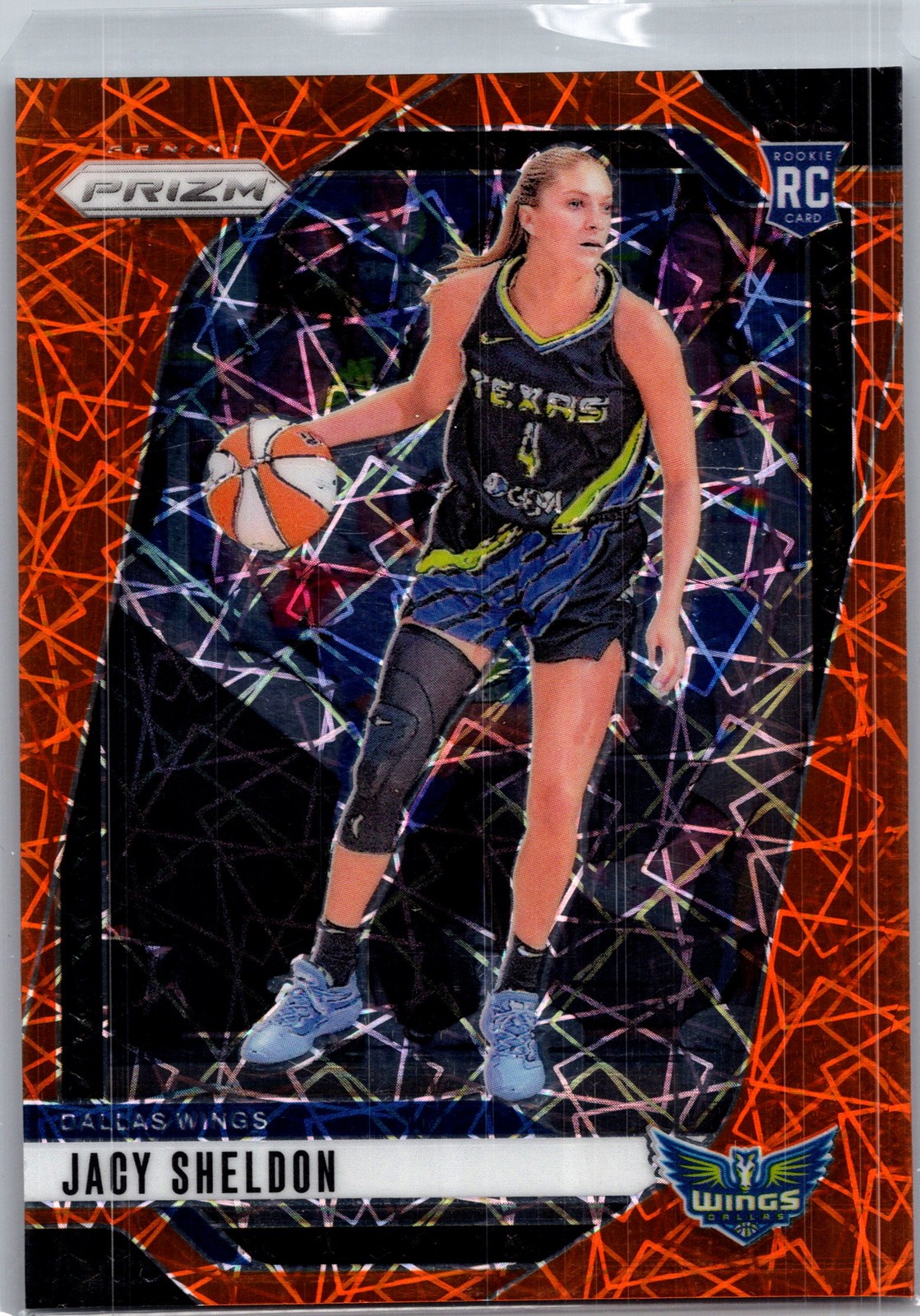 2024 Panini Prizm WNBA #4 Jacy Sheldon Orange Velocity Prizms
