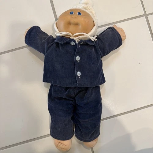 Cabbagepatch Kids Vintage 1978/1982 Blue Outfit  Blue Eyes And No Hair