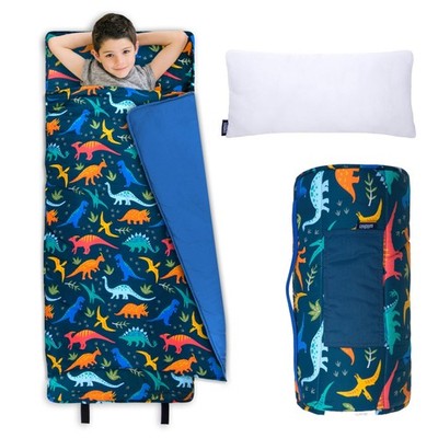 Wildkin Kids Original Nap Mat   Cozy Kids Sleep Mat with Pillow, Ideal for Sc...