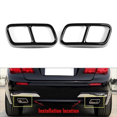 Rear Tail Muffler Exhaust Pipe Output Cover Trim Fit 2009-2014 BMW F01 7 Series