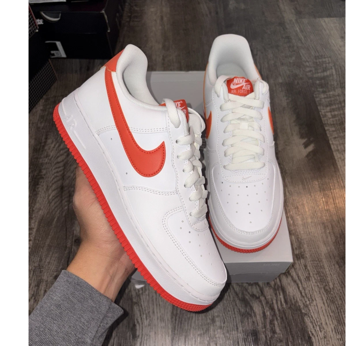Las mejores ofertas en Nike Air Force 1 Low White Team Orange | eBay