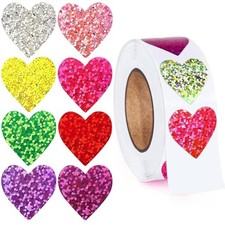 Heart Stickers, Heart Sticker for Kids, Valentines Stickers, 500Pcs 1 500 Pcs