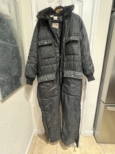 VTG Wall's Blizzard Pruf Black Insulated Ski Snow Suit Coveralls Size 2XL