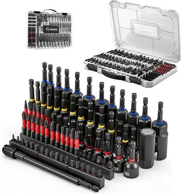 Saker 80-Piece Magnetic Impact Nut Driver Set, SAE & Metric Driver Bit Set, So