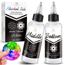 White Alcohol Ink for Epoxy Resin, 7oz Alcohol Ink, Alcohol Inks for Resin, C...