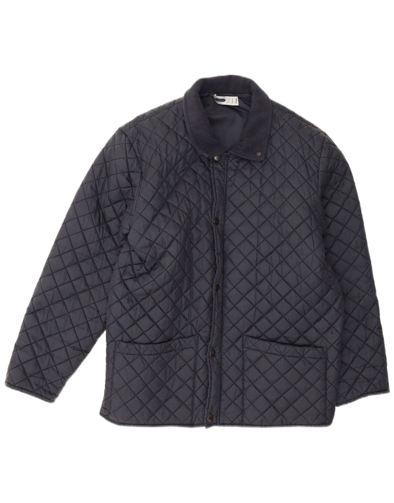 Fila Mens Quilted Jacket UK 38 Medium Navy Blue Polyamide DK13