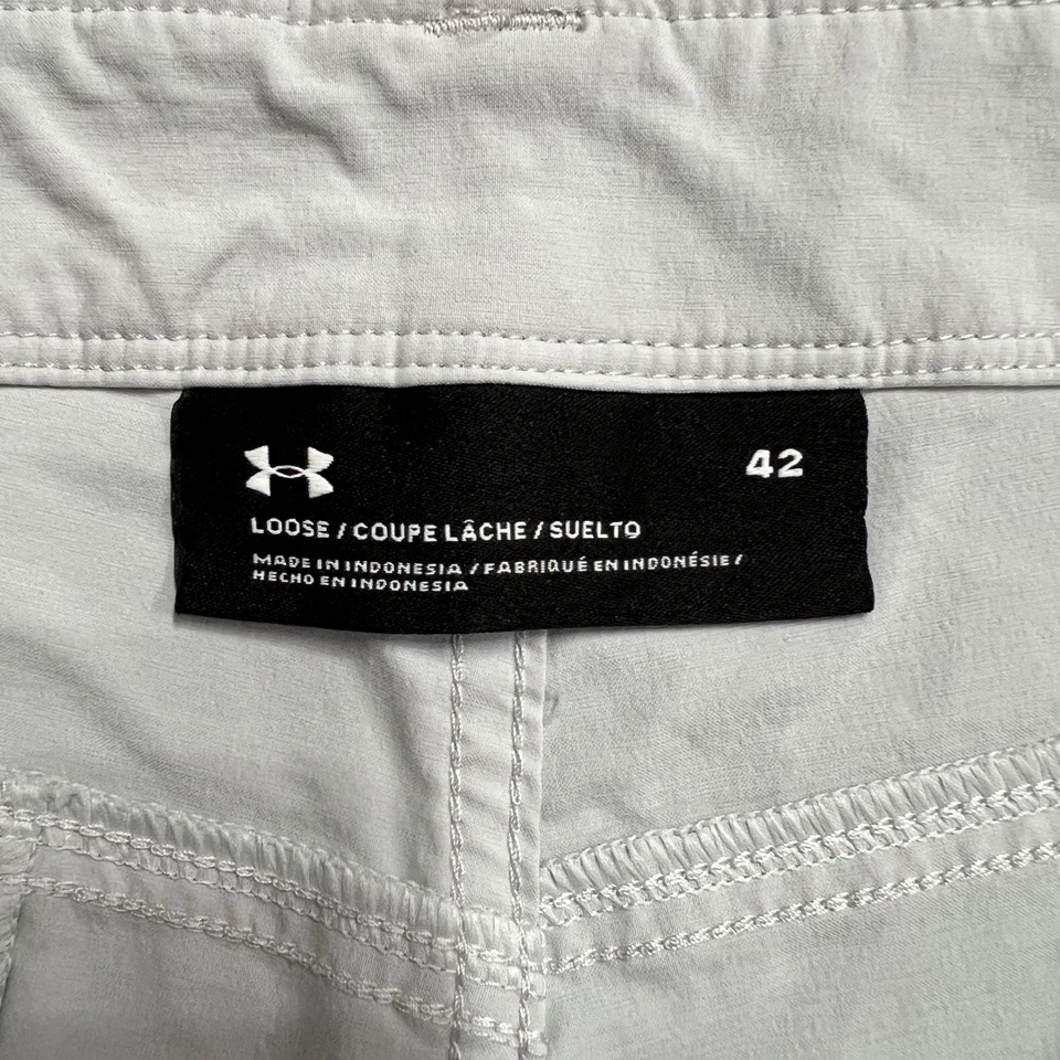 Pantalones Cortos de Golf Under Armour Para Hombre Calce Suelto Talla 42 Gris Nylon Elastano Foto 3 de 4
