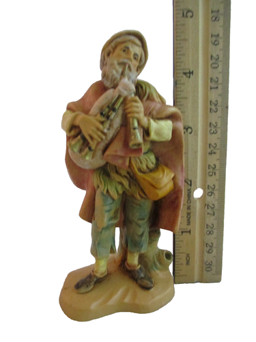 1993 Fantanini Nativity Figure Josiah the Bagpiper Signed Simonetti 5 Inch Italy - Picture 2 of 7