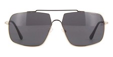 Tom Ford Aiden-02 TF585 28A Gold/Black Aviator Metal Sunglasses Frame 60-15-140