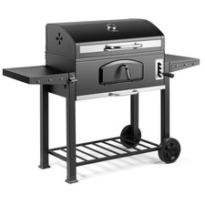 VonHaus Charcoal BBQ 2 in 1 American Style Barbeque Grill and Wood Smoker XXL