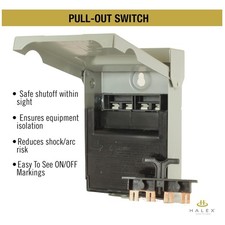 Non-Fused AC Disconnect Box 60A 240V ANSI Certified