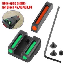 Fiber Optics Sight Red Front/ Green Rear Fits Glock 42/43/43X/48 Handgun New  
