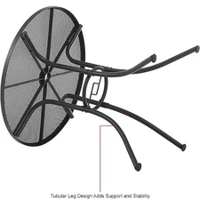 Global Industrial? 30" Round Outdoor Cafe Table, Steel Mesh, Black