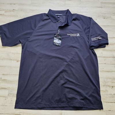 VTG Deadstock Continental Airlines Short Sleeve Golf Polo Shirt New Men's XL
