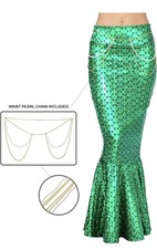 Spooktacular Haloween Ariel Mermaid fancy dress costume red wig set ladies Large